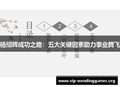 杨绍辉成功之路：五大关键因素助力事业腾飞